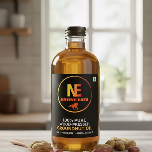 Wood Pressed Groundnut Oil Wood Pressed Groundnut Oil