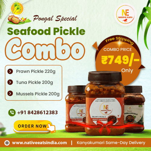 Native Eat Pickles Combo Insta Poster Pongal Special Seafood Pickle Combo